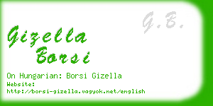 gizella borsi business card